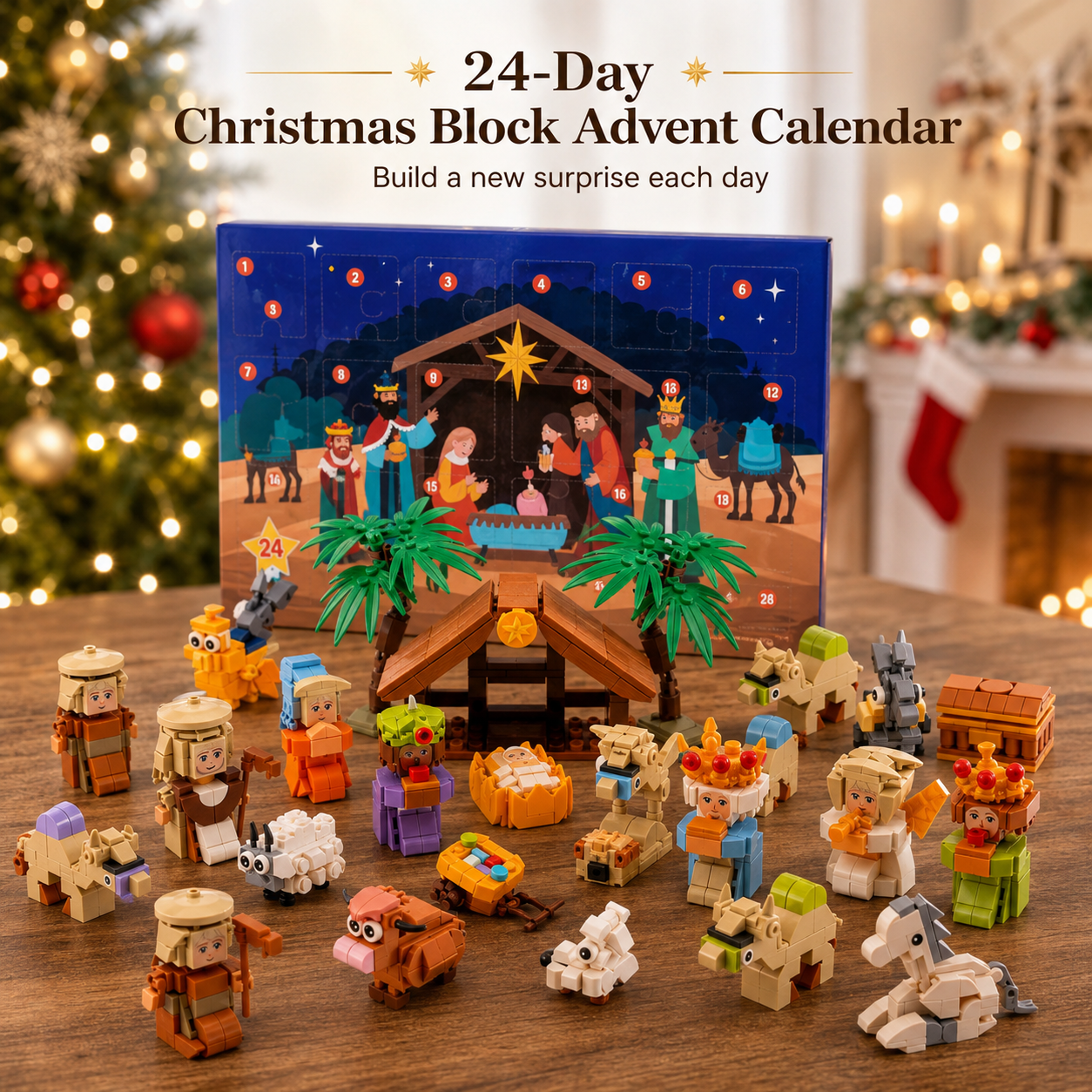 🎄48% OFF 24-Day Christmas Building Block Advent Calendar 🎁 Daily Surprise Countdown Set