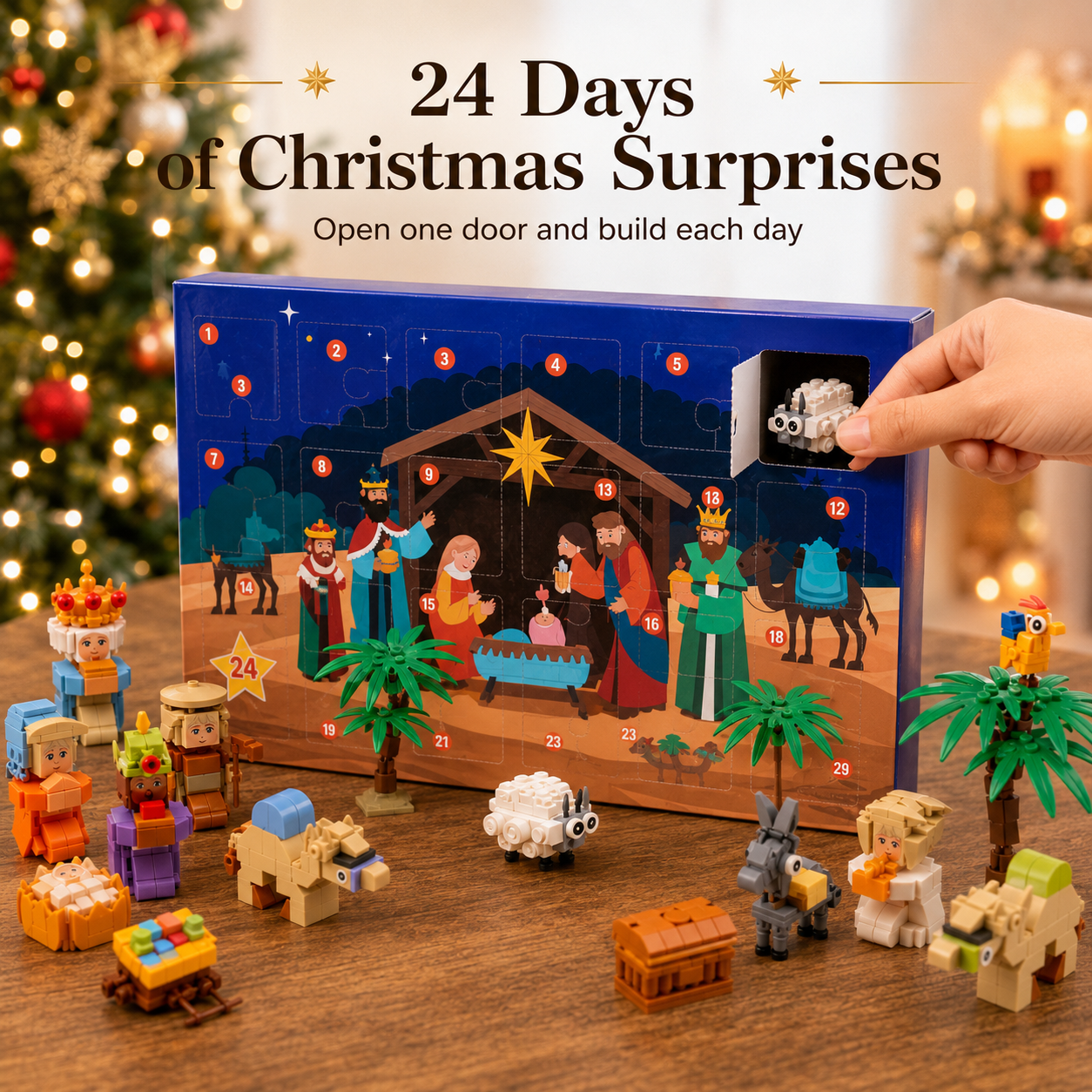 🎄48% OFF 24-Day Christmas Building Block Advent Calendar 🎁 Daily Surprise Countdown Set