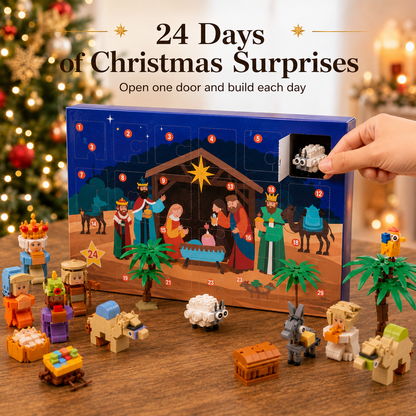 🎄48% OFF 24-Day Christmas Building Block Advent Calendar 🎁 Daily Surprise Countdown Set