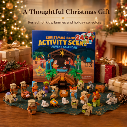 🎄48% OFF 24-Day Christmas Building Block Advent Calendar 🎁 Daily Surprise Countdown Set