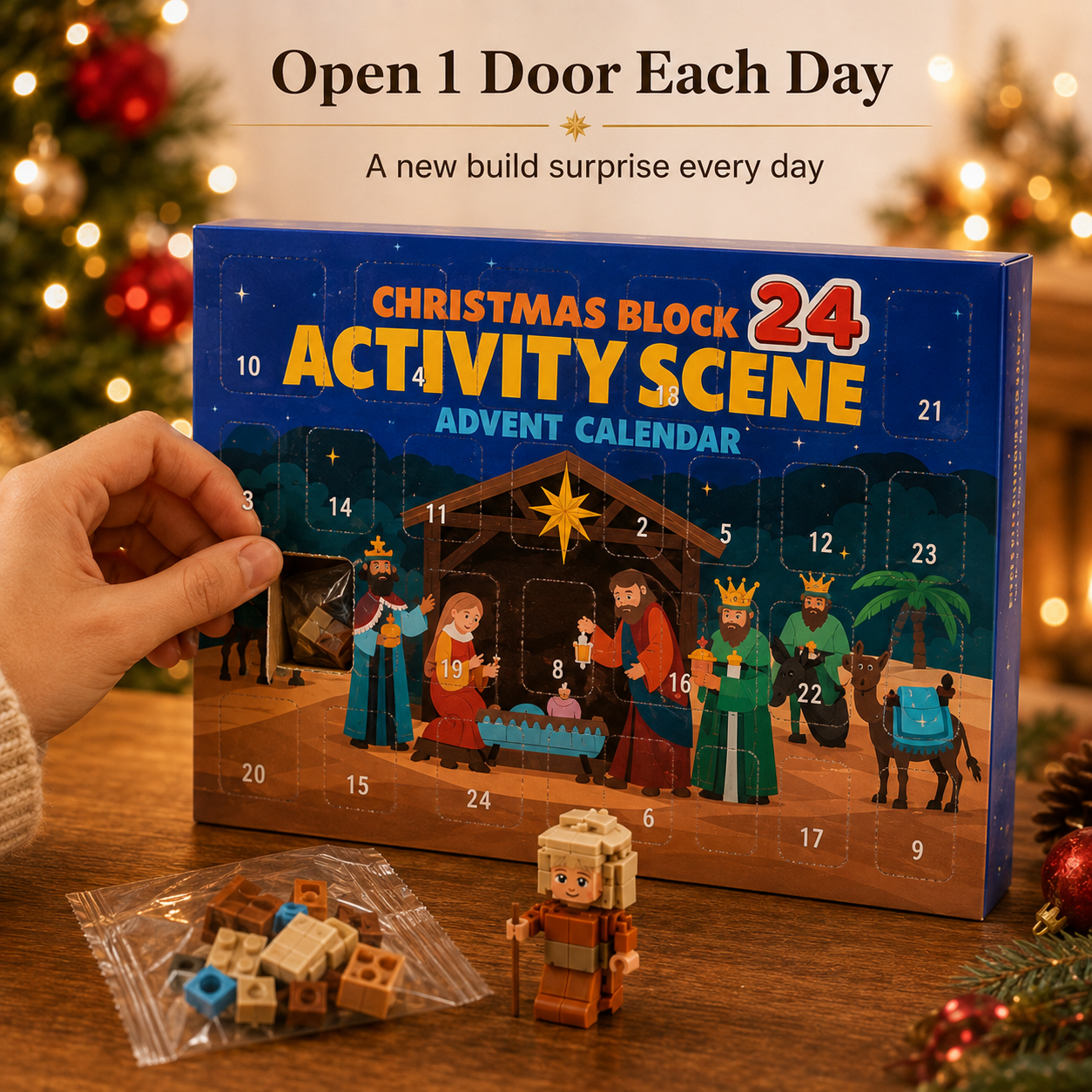 🎄48% OFF 24-Day Christmas Building Block Advent Calendar 🎁 Daily Surprise Countdown Set