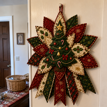 🎄 Oversized Christmas Quilted Door Hanger - DIY Sewing Kit
