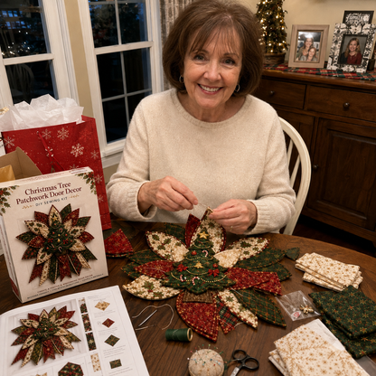 🎄 Oversized Christmas Quilted Door Hanger - DIY Sewing Kit