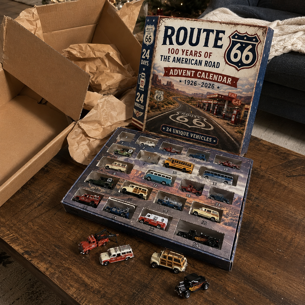 🎄 50% OFF 24-Day Classic Car Advent Calendar 🚗 24 Mini Vehicles to Collect