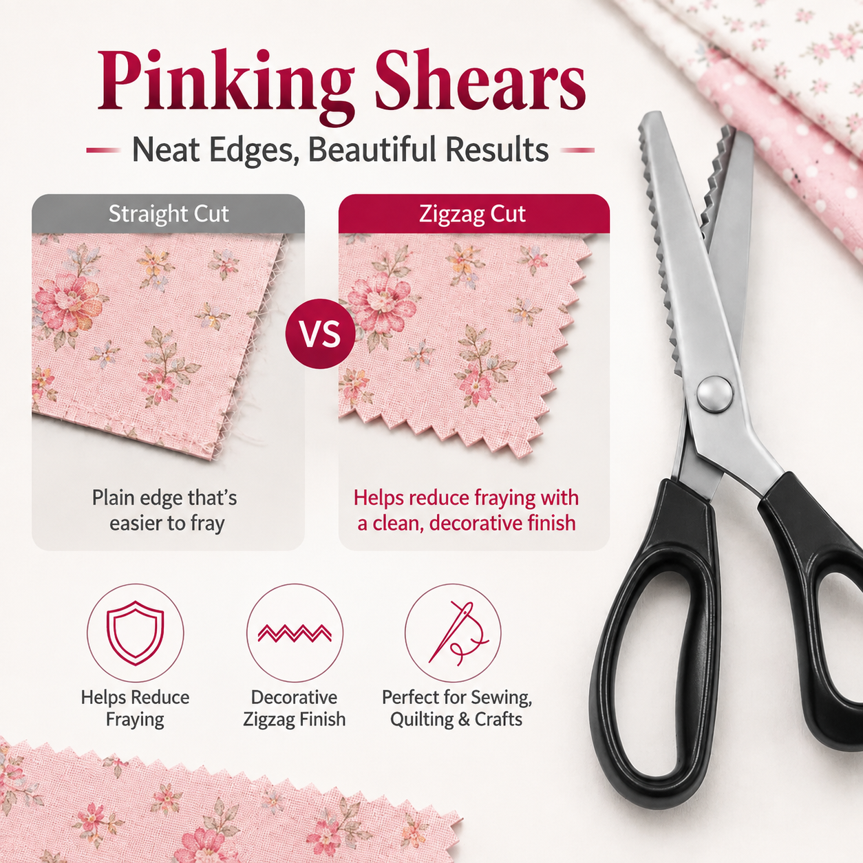 ✂️ 50% OFF Stainless Steel Zig Zag Scissors 🔥 Clean Decorative Cuts for DIY Crafts