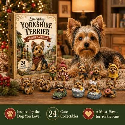 🎄 50% OFF Yorkshire Terrier Advent Calendar 2026 🐾 24-Day Yorkie Collectible Countdown