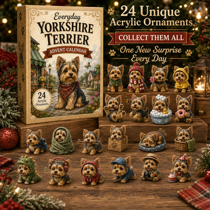 🎄 50% OFF Yorkshire Terrier Advent Calendar 2026 🐾 24-Day Yorkie Collectible Countdown