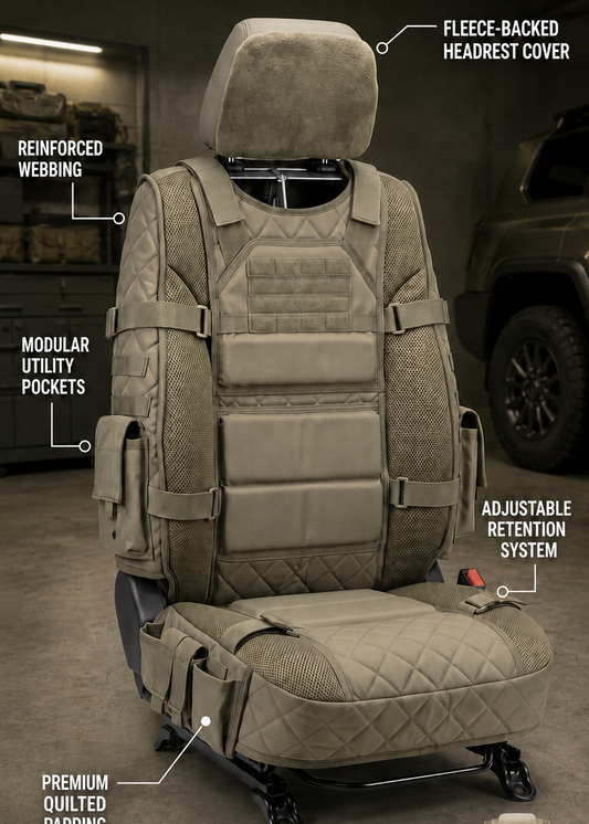 📣 50% OFF — Tactical Car Seat Cover & Organizer 🚙 Built for Storage, Protection & Everyday Gear