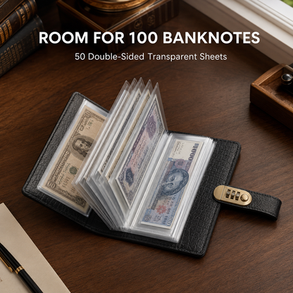 🔥 50% OFF Password-Lock Currency Binder 💵 Holds Up to 100 Banknotes