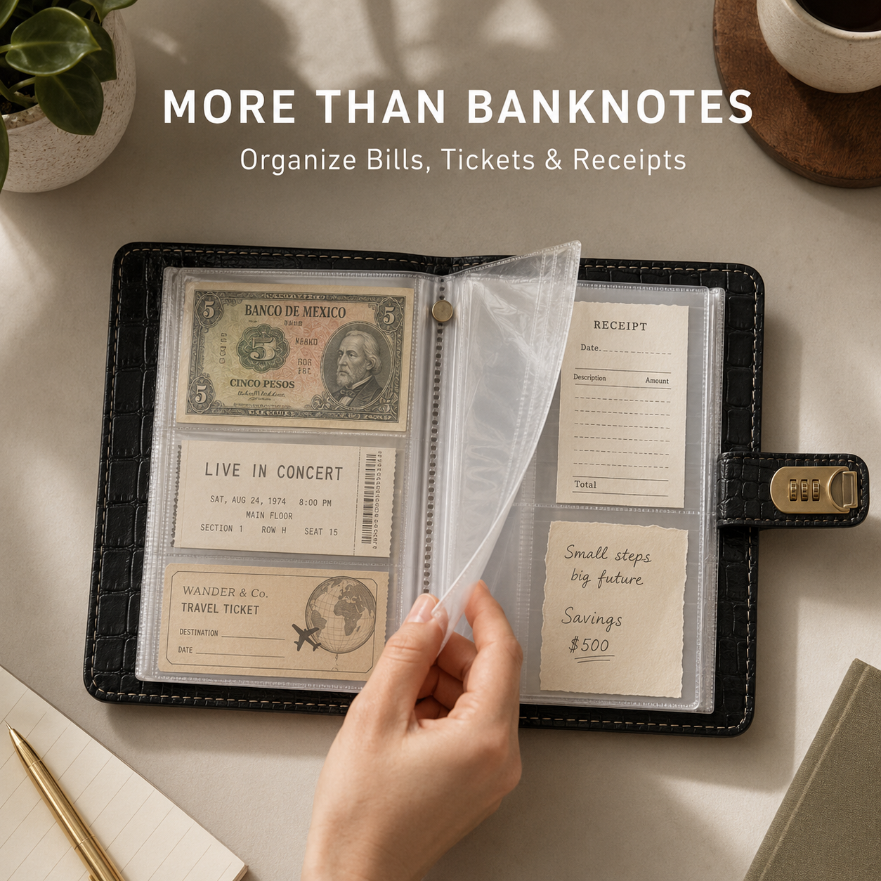 🔥 50% OFF Password-Lock Currency Binder 💵 Holds Up to 100 Banknotes