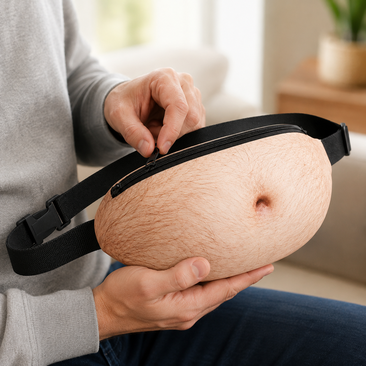 🔥 50% OFF Funny Beer Belly Waist Bag 😂 3D Belly Fanny Pack For Travel & Parties