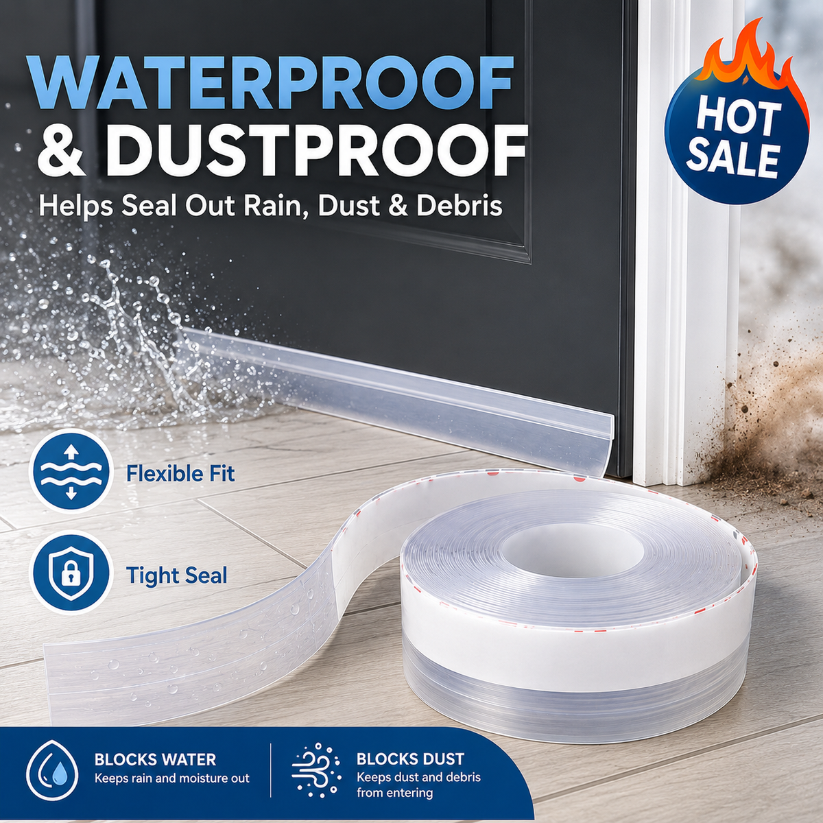 🔥50% OFF🛡️Universal Door Gap Seal Tape – Draft, Dust & Bug Blocker