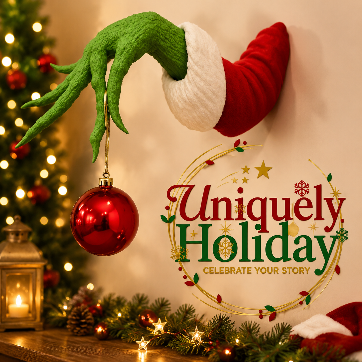 ✨ Save 40% Today 🎄 Mischievous Green Hand Christmas Wall Decor