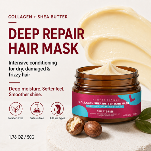 🔥 49% OFF Collagen Shea Butter Hair Mask ✨ Deep Moisture & Frizz Care
