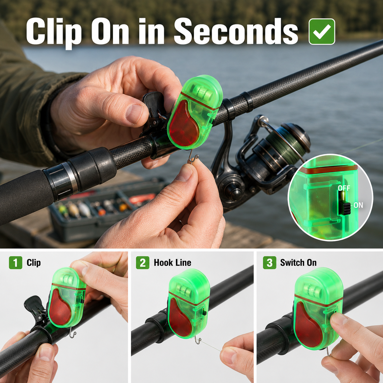 💥2026 New Sensitive Smart Electronic Fishing Bells for Rods-Fishing Bite Alarm with LED Light