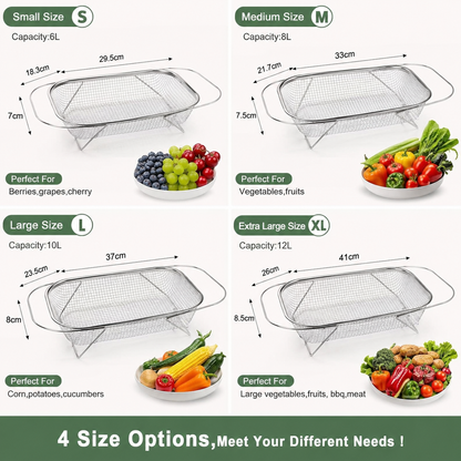 🔥50% OFF TODAY💦Adjustable Over-the-Sink Strainer Basket