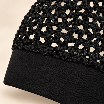 ✨ Breathable Wide-Band Crochet Hair Net | Pressure-Free Snood Sleep & Skincare Cap 💆‍♀️