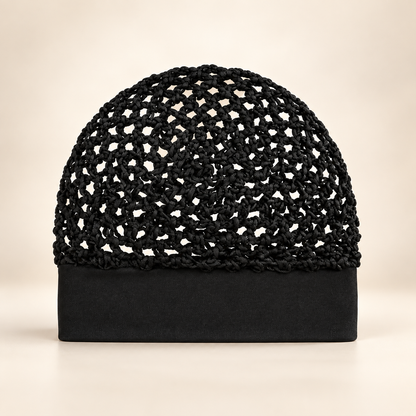 ✨ Breathable Wide-Band Crochet Hair Net | Pressure-Free Snood Sleep & Skincare Cap 💆‍♀️