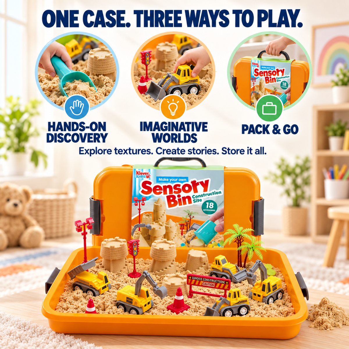 🔥 50% OFF – Kids Sensory Adventure Play Kit 🦖🚀 5 Themed Portable Activity Worlds