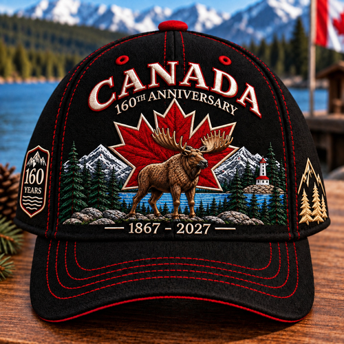 💝LAST DAY 50% OFF - 🍁 Canada 160th Anniversary 1867–2027 – Premium Embroidered Heritage Cap100% Cotton • Detailed Embroidery • Comfortable Fit
