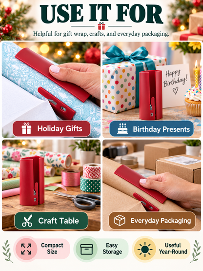 🎁 Gift Wrap Deal – Easy Paper Cutting Tool ✂️ Quick, Clean Slicing for Effortless Holiday Wrapping 🎄