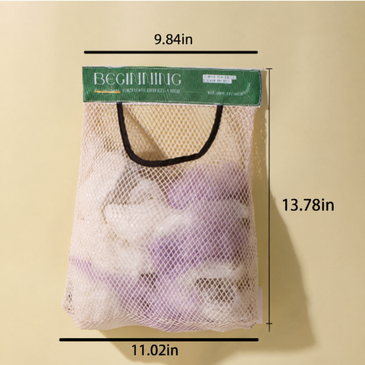 🔥LAST DAY 49% OFF - No-Drill Hanging Mesh Storage Bag | Adhesive Wall Organizer