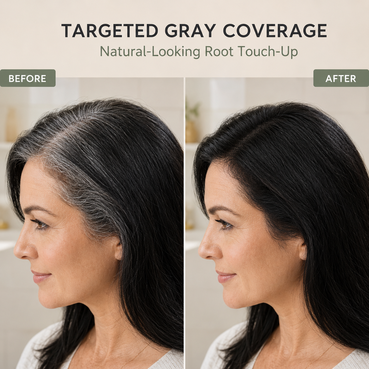 🌿 50% OFF Botanical Hair Color Comb – Press, Comb & Refresh Gray Roots