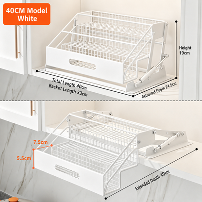 🔥 50% OFF — LAST DAY! 🚨 Pull-Down Cabinet Organizer — Bring Every Spice Within Easy Reach! ✨