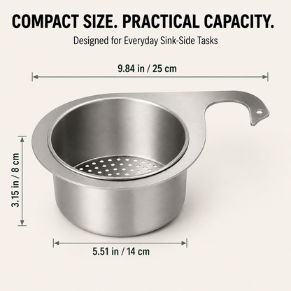 🎯 LIMITED-TIME SALE 🚩 304 Stainless Steel Swan Sink Strainer Basket — Hang, Rinse & Drain with Ease