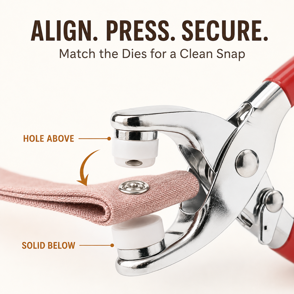🎯 LIMITED-TIME SALE 🧰 Snap Fastener Pliers Kit — Easy Handheld Installation for Clothing, Bags & Crafts