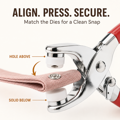 🎯 LIMITED-TIME SALE 🧰 Snap Fastener Pliers Kit — Easy Handheld Installation for Clothing, Bags & Crafts