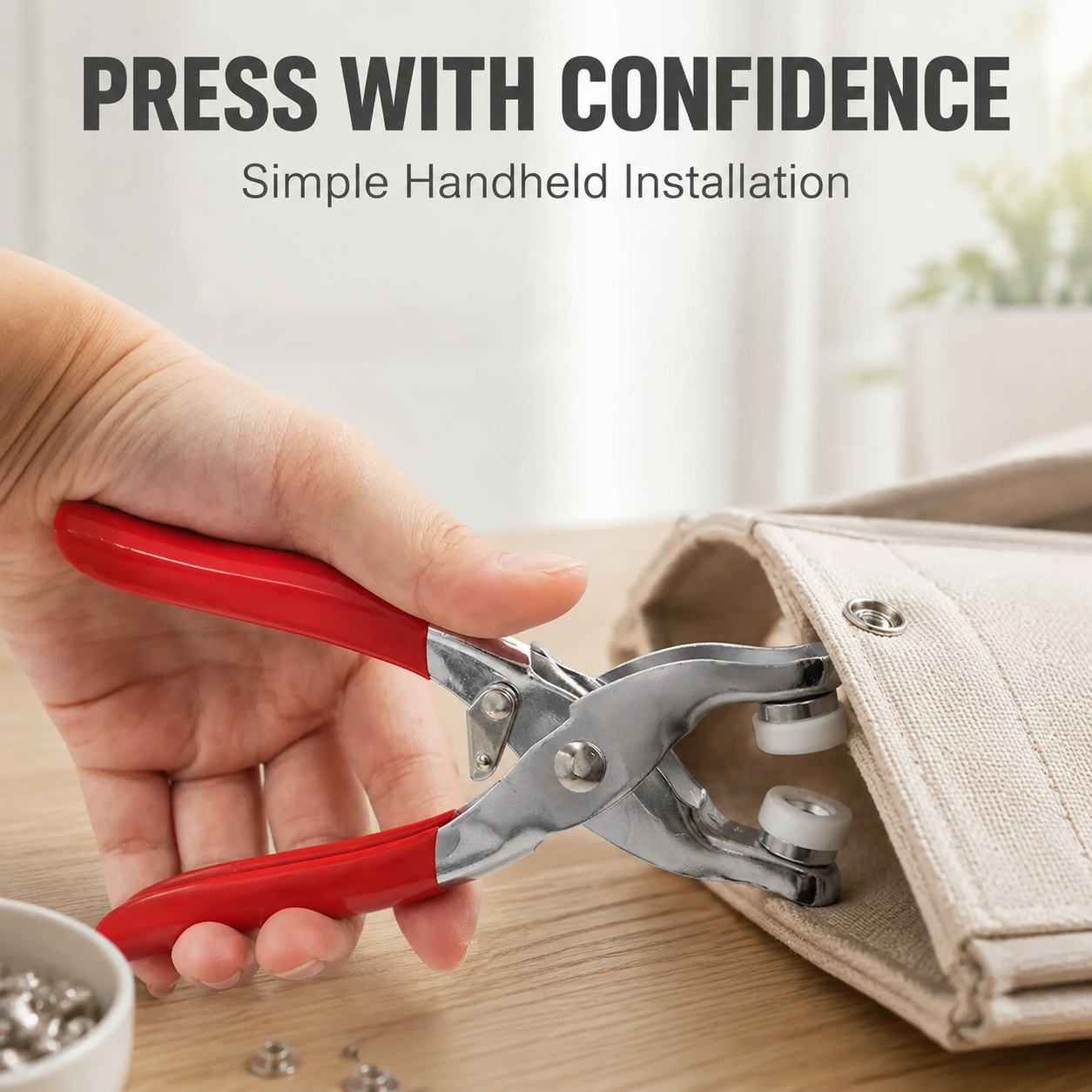🎯 LIMITED-TIME SALE 🧰 Snap Fastener Pliers Kit — Easy Handheld Installation for Clothing, Bags & Crafts