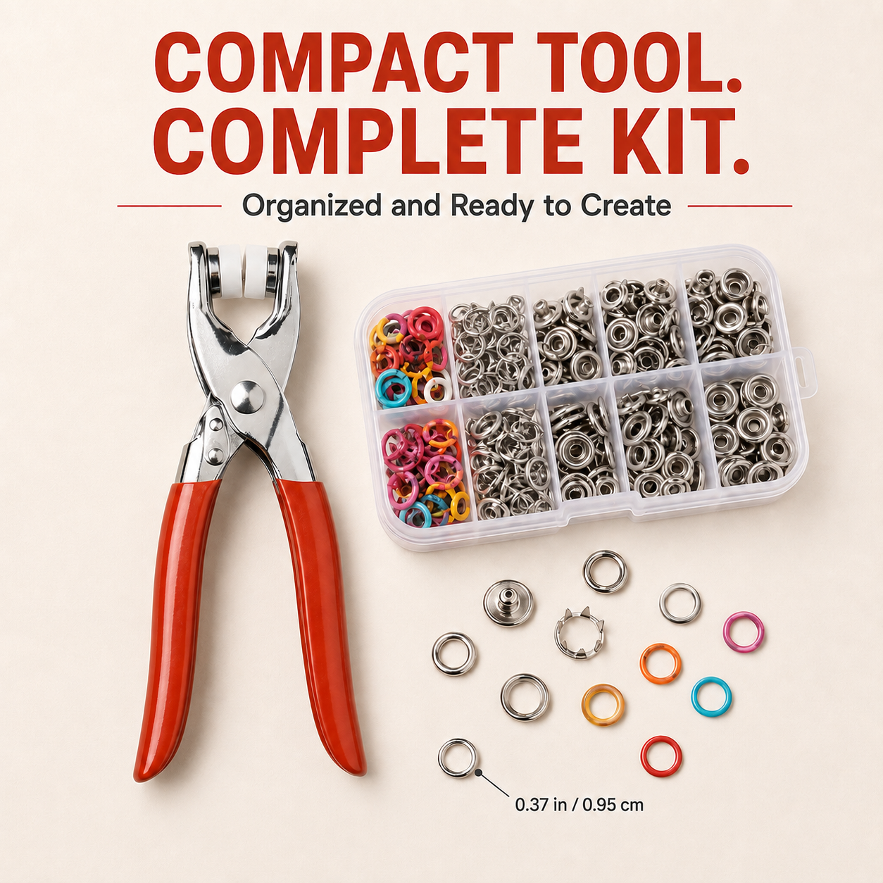 🎯 LIMITED-TIME SALE 🧰 Snap Fastener Pliers Kit — Easy Handheld Installation for Clothing, Bags & Crafts