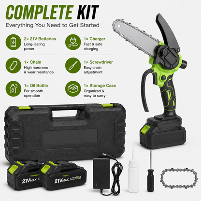 🔥 50% OFF 🌿 6-Inch Brushless Cordless Mini Chainsaw Kit