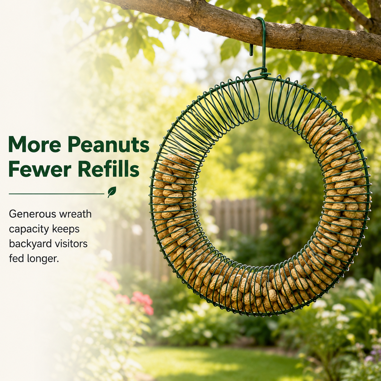 🔥 LAST DAY — 50% OFF Peanut Wreath Feeder 🐦🥜 Bring Wildlife Closer Today!