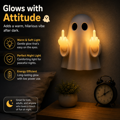 👻 Funny Ghost Middle Finger Night Light 😂 50% OFF Today Only!