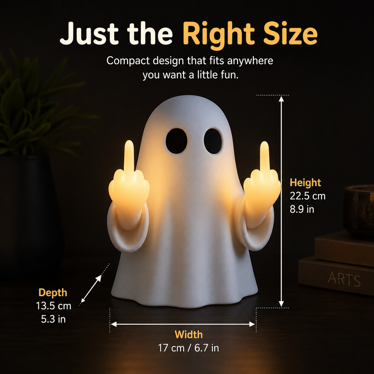 👻 Funny Ghost Middle Finger Night Light 😂 50% OFF Today Only!