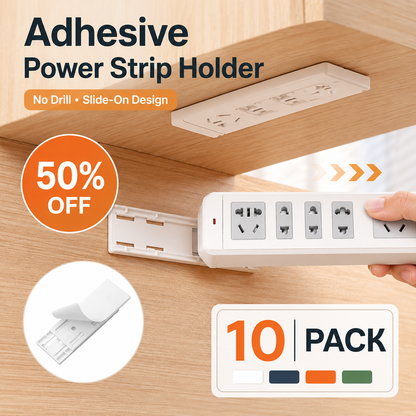 🔥 50% OFF Self-Adhesive Power Strip Holder 🔌 Keep Cords Off the Floor & Desk