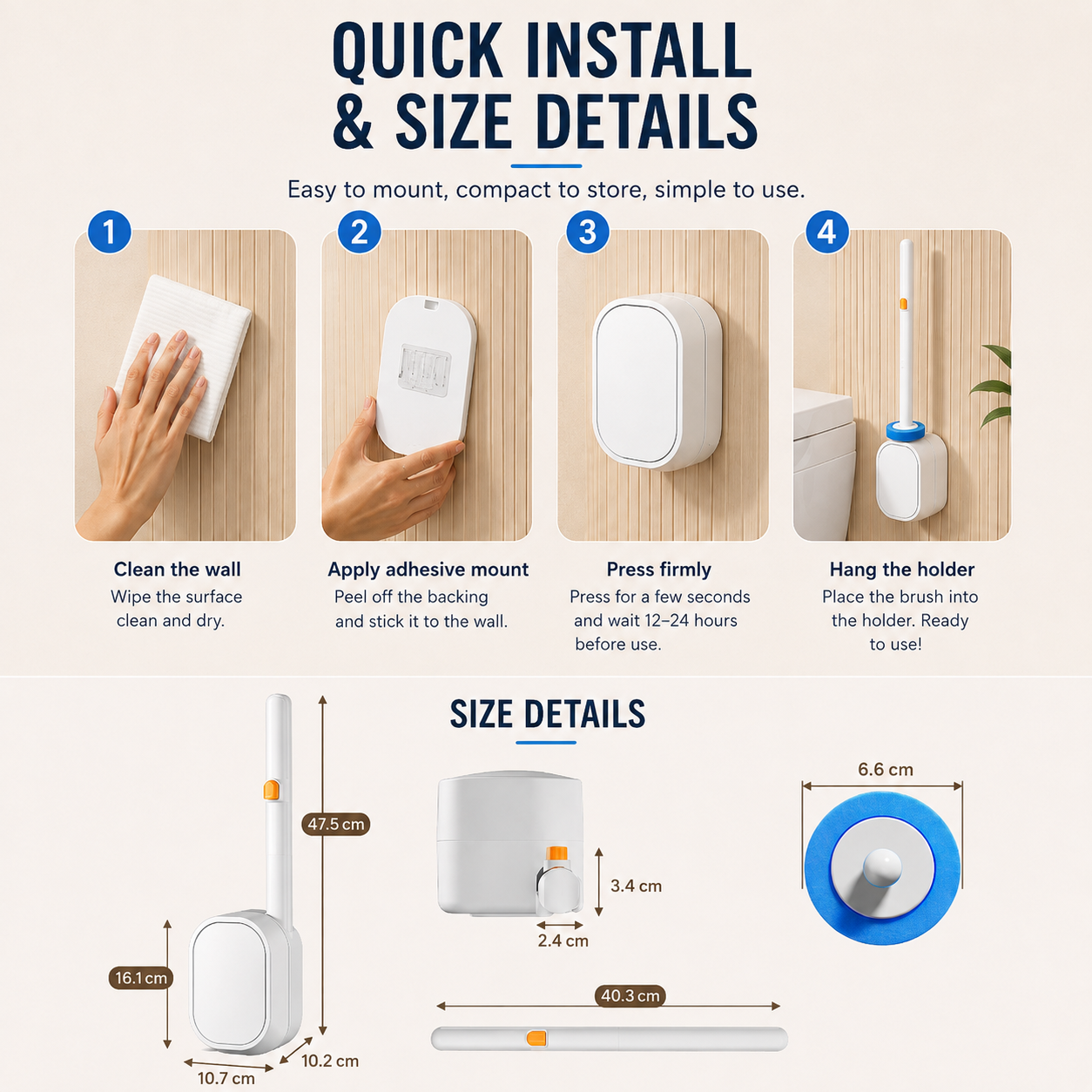 🚽✨ 50% OFF Wall-Mounted Disposable Toilet Brush 🧽 Fresh Head Every Clean