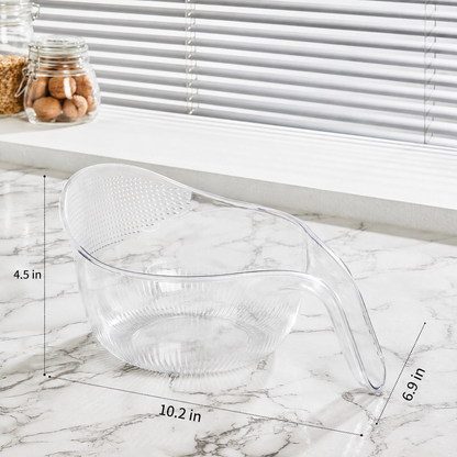 🍚 50% OFF Aesthetic Multifunctional Rice Strainer ✨ Rinse, Drain & Pour with Ease