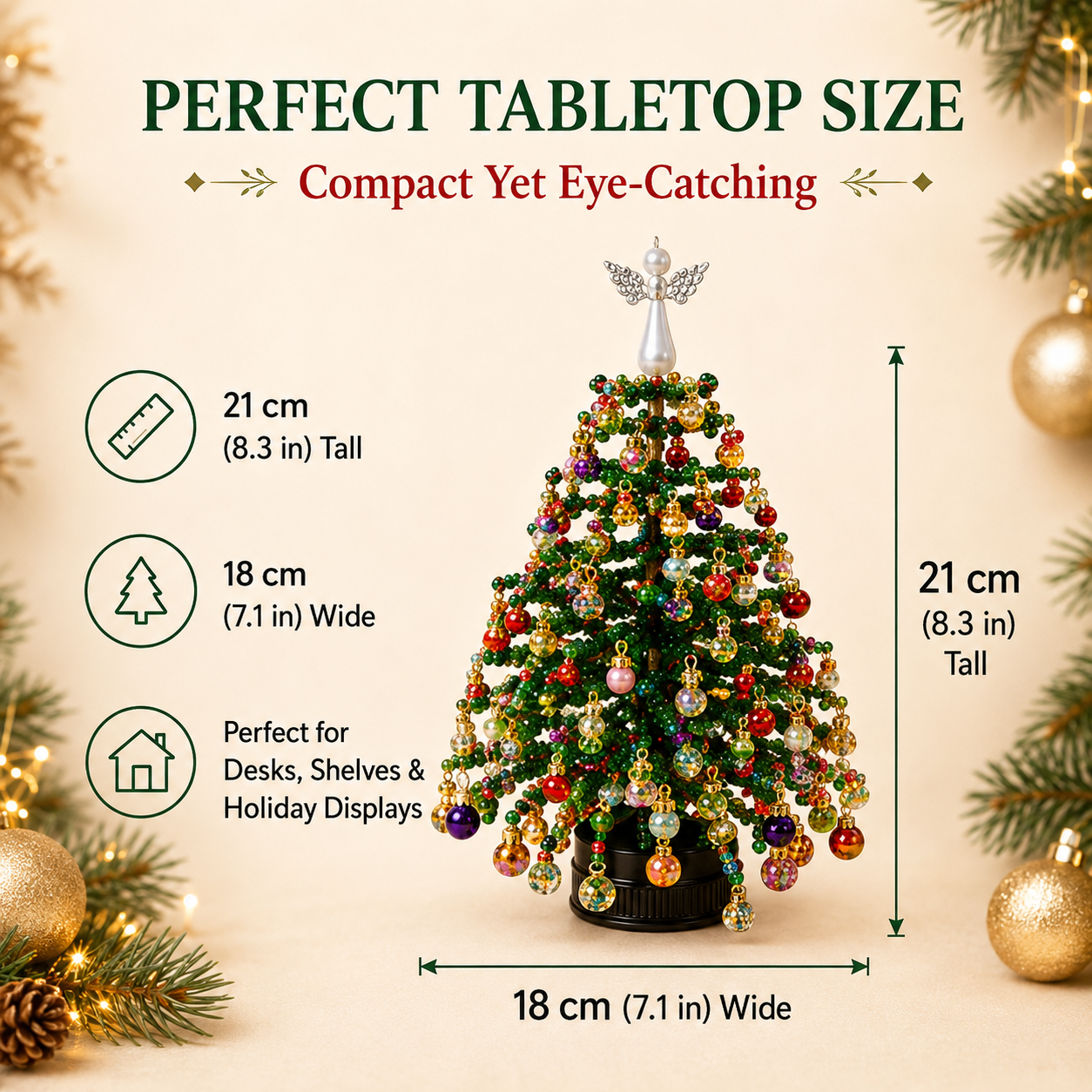🌟 50% OFF Beaded Christmas Tree DIY Kit 🎄 Make Your Own Festive Keepsake This Holiday