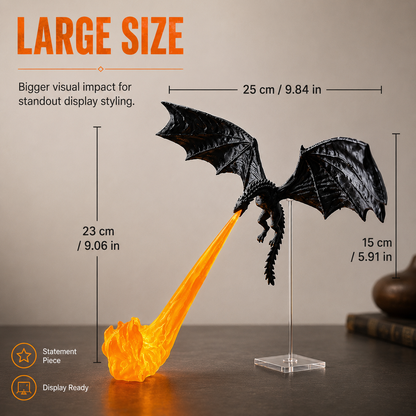 🔥 49% OFF Dragon Flame Book Nook – Fantasy Shelf & Desk Decor 🐉