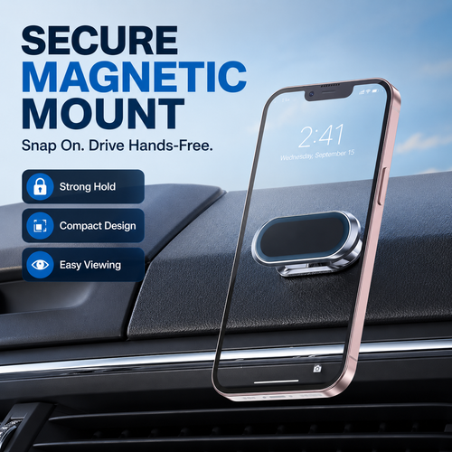 🚗 49% OFF Today: Upgrade Your Drive With A Secure Magnetic Phone Mount