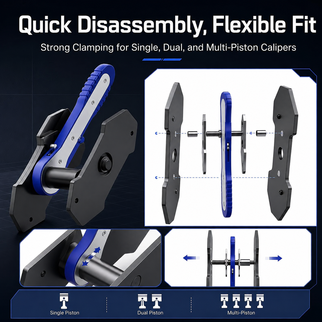 🔥 50% OFF 360° Rotating Ratchet Wrench 🛠️ Easier Brake Caliper Service