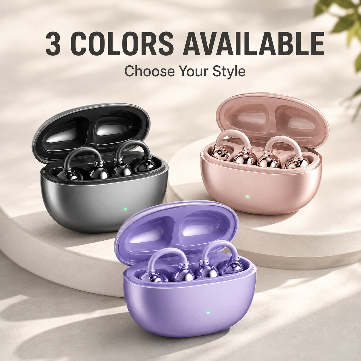 🔥 50% OFF SK50 Open-Ear Clip-On Earphones 🎧 Wireless 6.0 & Up to 36H Battery