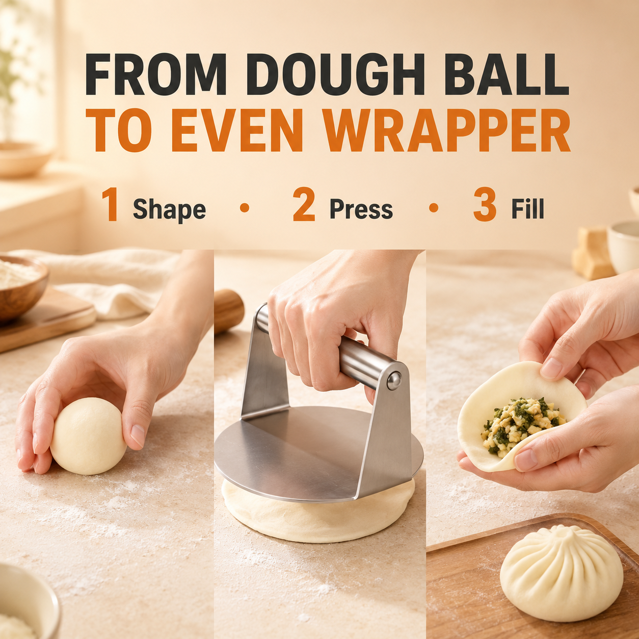 ✨ 50% OFF Burger & Dough Press 🍔