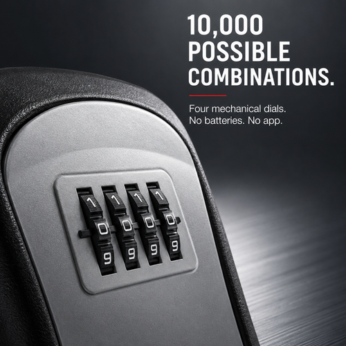 🔐 Wall-Mounted Key Lock Box – 4-Digit Combination Outdoor Key Safe