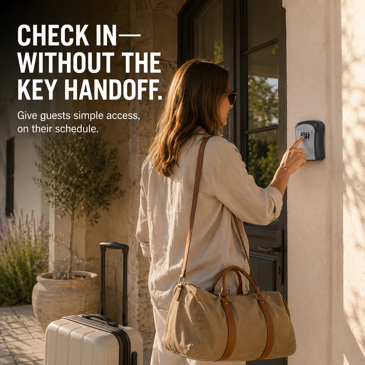 🔐 Wall-Mounted Key Lock Box – 4-Digit Combination Outdoor Key Safe