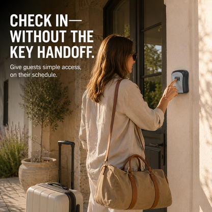 🔐 Wall-Mounted Key Lock Box – 4-Digit Combination Outdoor Key Safe