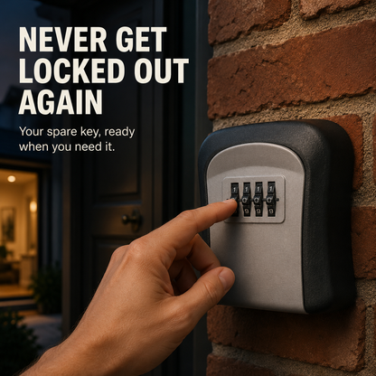 🔐 Wall-Mounted Key Lock Box – 4-Digit Combination Outdoor Key Safe